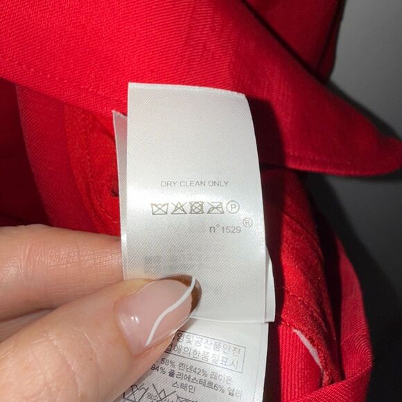 Lauren Ralph Lauren Linen Single Button Blazer - Red 16 - Picture 8 of 9